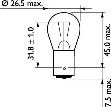 PHILIPS 13498CP - Kvēlspuldze, Pagriezienu signāla lukturis adetalas.lv