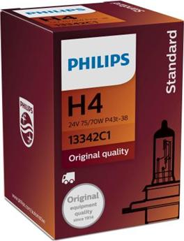 PHILIPS 13342C1 - Kvēlspuldze, Tālās gaismas lukturis adetalas.lv