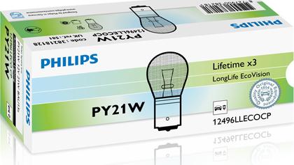 PHILIPS 12496LLECOCP - Kvēlspuldze, Pagriezienu signāla lukturis adetalas.lv