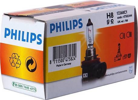 PHILIPS 12360 - Kvēlspuldze, Dienas gaismas lukturis adetalas.lv