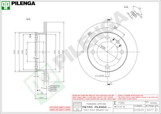 Pilenga 5077 - Bremžu diski adetalas.lv