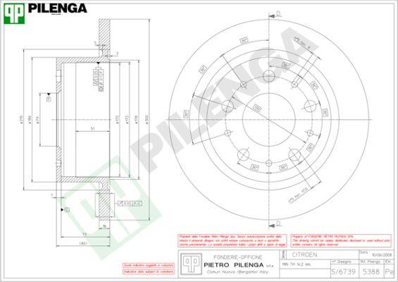 Pilenga 5388 - Bremžu diski adetalas.lv