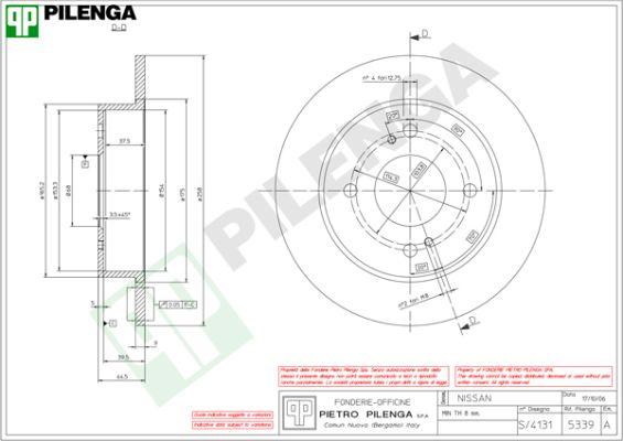 Pilenga 5339 - Bremžu diski adetalas.lv