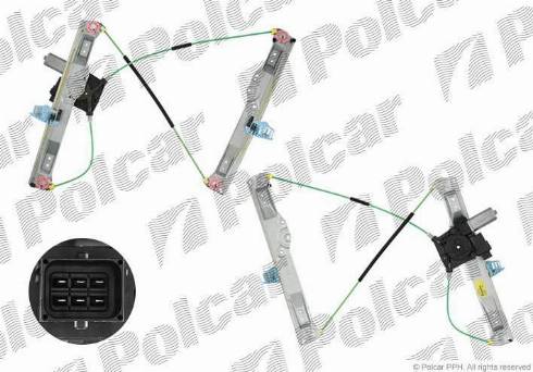 Polcar 5558PSE1 - Stikla pacelšanas mehānisms adetalas.lv