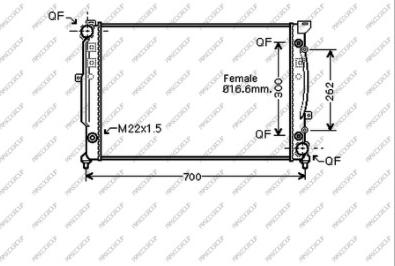 Prasco AD017R017 - Radiators, Motora dzesēšanas sistēma adetalas.lv