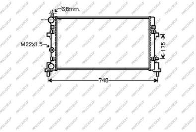 Prasco AD120R003 - Radiators, Motora dzesēšanas sistēma adetalas.lv