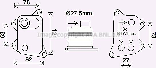 Prasco AI3420 - Eļļas radiators, Motoreļļa adetalas.lv