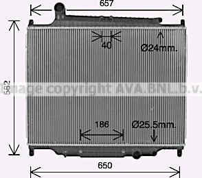 Prasco AU2344 - Radiators, Motora dzesēšanas sistēma adetalas.lv