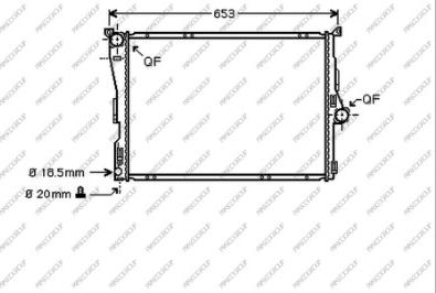 Prasco BM802R005 - Radiators, Motora dzesēšanas sistēma adetalas.lv