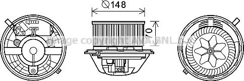 Prasco BW8462 - Elektromotors, Salona ventilācija adetalas.lv