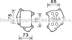 Prasco CN3309 - Eļļas radiators, Motoreļļa adetalas.lv