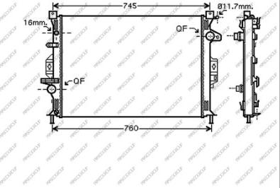 Prasco FD110R005 - Radiators, Motora dzesēšanas sistēma adetalas.lv