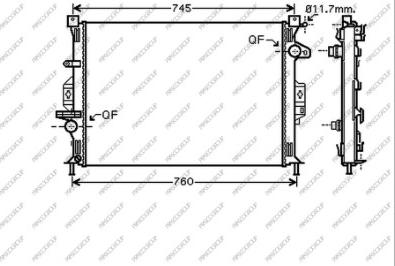 Prasco FD110R002 - Radiators, Motora dzesēšanas sistēma adetalas.lv