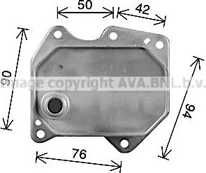 Prasco FD3669 - Eļļas radiators, Motoreļļa adetalas.lv