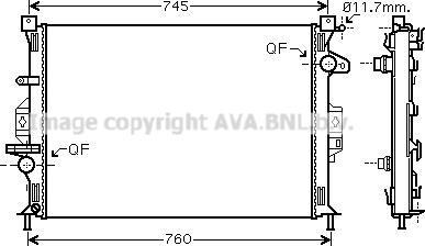 Prasco FD2422 - Radiators, Motora dzesēšanas sistēma adetalas.lv