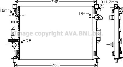 Prasco FDA2425 - Radiators, Motora dzesēšanas sistēma adetalas.lv