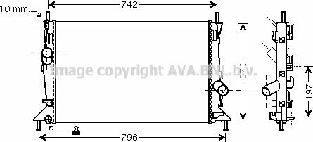 Prasco FDA2369 - Radiators, Motora dzesēšanas sistēma adetalas.lv