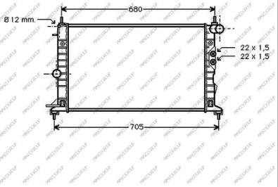 Prasco OP052R007 - Radiators, Motora dzesēšanas sistēma adetalas.lv