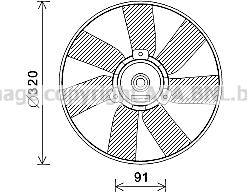 Prasco VN7538 - Ventilators, Motora dzesēšanas sistēma adetalas.lv