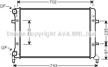 Prasco VNA2205 - Radiators, Motora dzesēšanas sistēma adetalas.lv