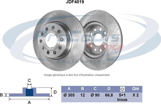 Procodis France JDF4019 - Bremžu diski adetalas.lv