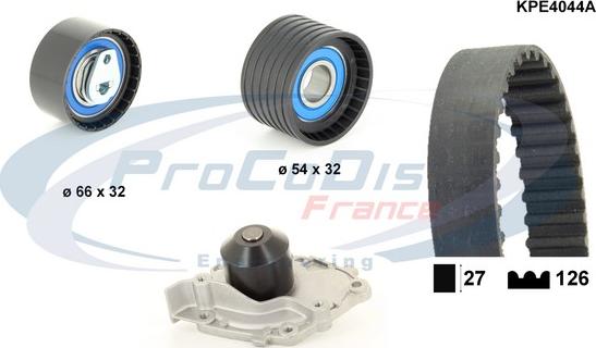 Procodis France KPE4044A - Ūdenssūknis + Zobsiksnas komplekts adetalas.lv