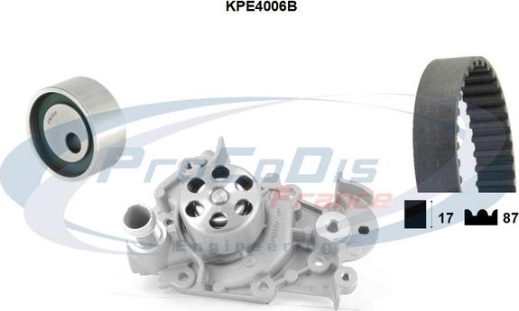 Procodis France KPE4006B - Ūdenssūknis + Zobsiksnas komplekts adetalas.lv