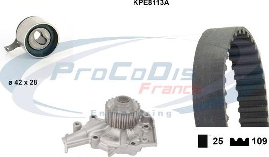 Procodis France KPE8113A - Ūdenssūknis + Zobsiksnas komplekts adetalas.lv