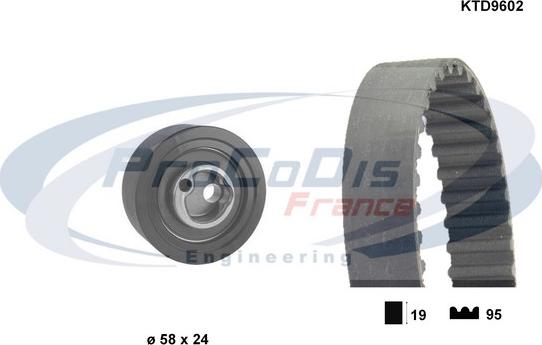 Procodis France KTD9602 - Zobsiksnas komplekts adetalas.lv