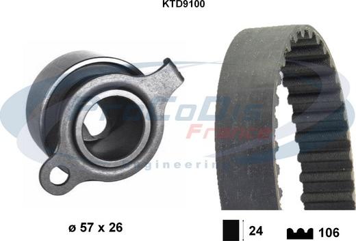 Procodis France KTD9100 - Zobsiksnas komplekts adetalas.lv