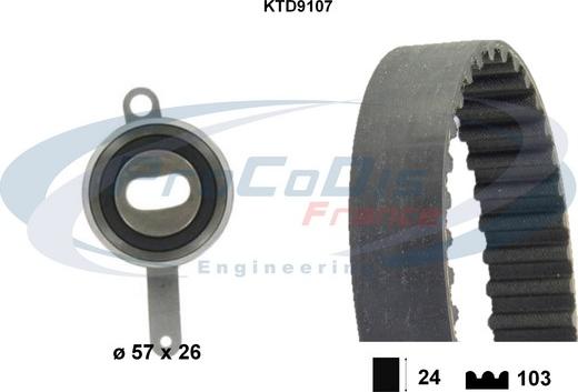 Procodis France KTD9107 - Zobsiksnas komplekts adetalas.lv