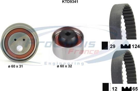 Procodis France KTD9341 - Zobsiksnas komplekts adetalas.lv