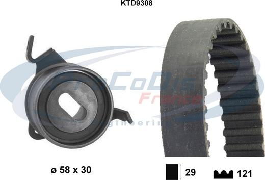 Procodis France KTD9308 - Zobsiksnas komplekts adetalas.lv