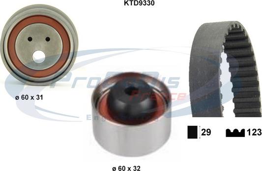 Procodis France KTD9330 - Zobsiksnas komplekts adetalas.lv