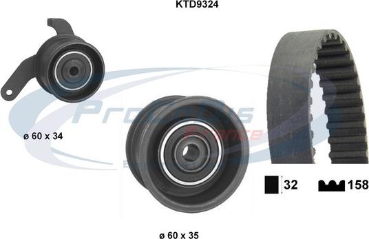 Procodis France KTD9324 - Zobsiksnas komplekts adetalas.lv