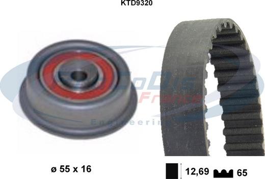 Procodis France KTD9320 - Zobsiksnas komplekts adetalas.lv