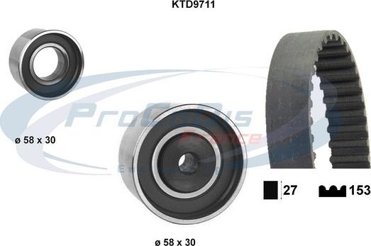 Procodis France KTD9711 - Zobsiksnas komplekts adetalas.lv