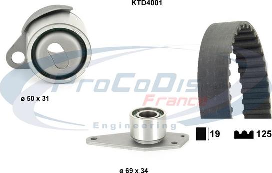 Procodis France KTD4001 - Zobsiksnas komplekts adetalas.lv