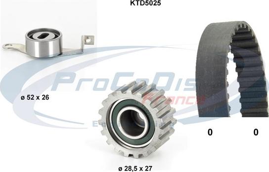 Procodis France KTD5025 - Zobsiksnas komplekts adetalas.lv