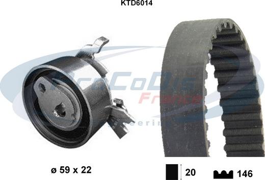 Procodis France KTD6014 - Zobsiksnas komplekts adetalas.lv