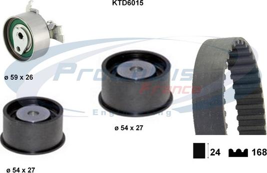 Procodis France KTD6015 - Zobsiksnas komplekts adetalas.lv