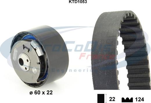 Procodis France KTD1053 - Zobsiksnas komplekts adetalas.lv