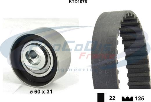 Procodis France KTD1076 - Zobsiksnas komplekts adetalas.lv