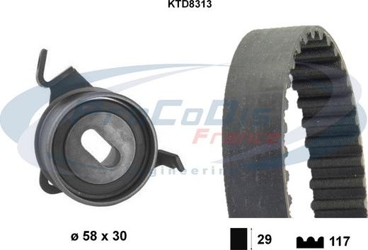 Procodis France KTD8313 - Zobsiksnas komplekts adetalas.lv