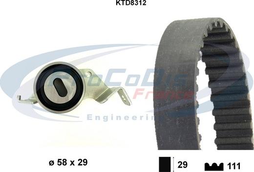 Procodis France KTD8312 - Zobsiksnas komplekts adetalas.lv