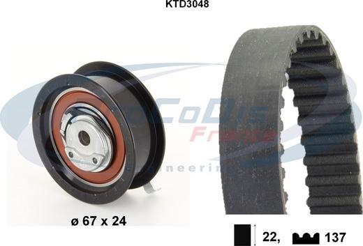 Procodis France KTD3048 - Zobsiksnas komplekts adetalas.lv