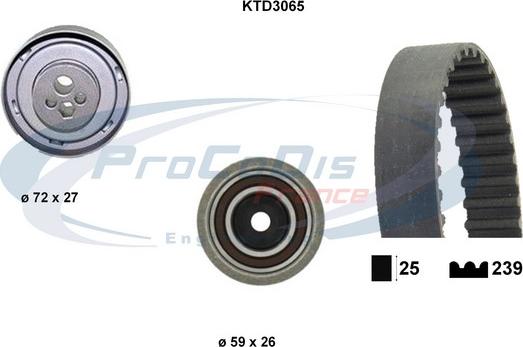 Procodis France KTD3065 - Zobsiksnas komplekts adetalas.lv