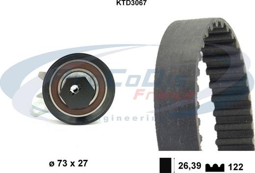 Procodis France KTD3067 - Zobsiksnas komplekts adetalas.lv