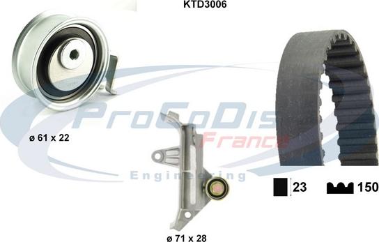 Procodis France KTD3006 - Zobsiksnas komplekts adetalas.lv