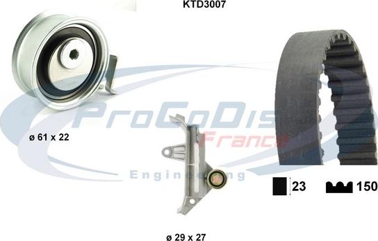 Procodis France KTD3007 - Zobsiksnas komplekts adetalas.lv